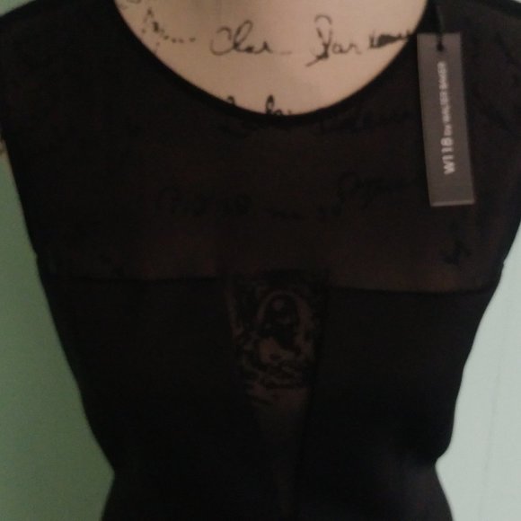 NWT W118 BY WALTER BAKER BLACK GRADY DRESS SZ SM - Picture 3 of 6